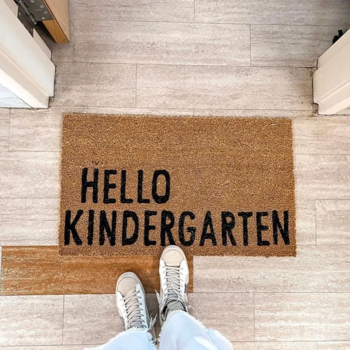 Hello Kindergarten Doormat