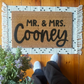 Mr and Mrs Custom Last Name Doormat