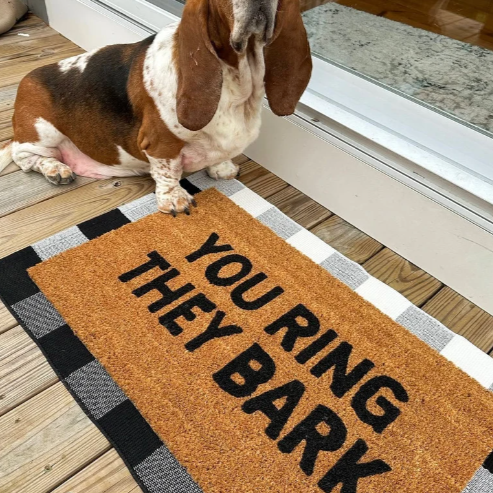 You Ring They Bark Doormat
