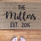 Custom Last Name & Est Date Doormat