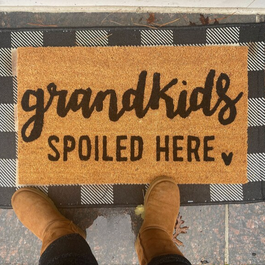 Grandkids Spoiled Here Doormat