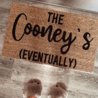 Eventually Custom Last Name Doormat