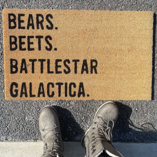 Bears Beets Battlestar Galytica Doormat
