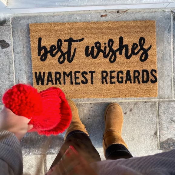 Best Wishes Warmest Regards Doormat