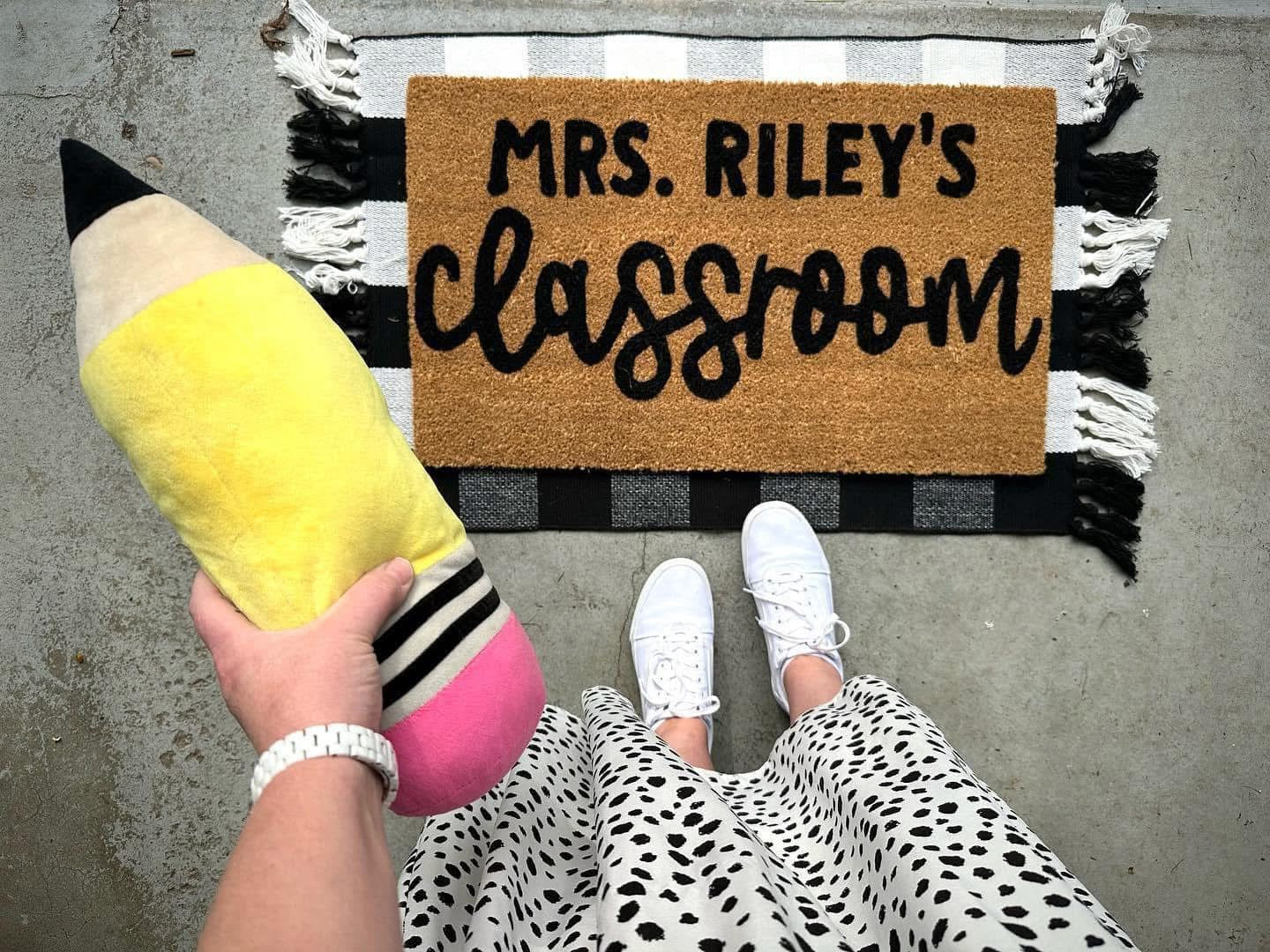 Personalized Teacher Name Doormat