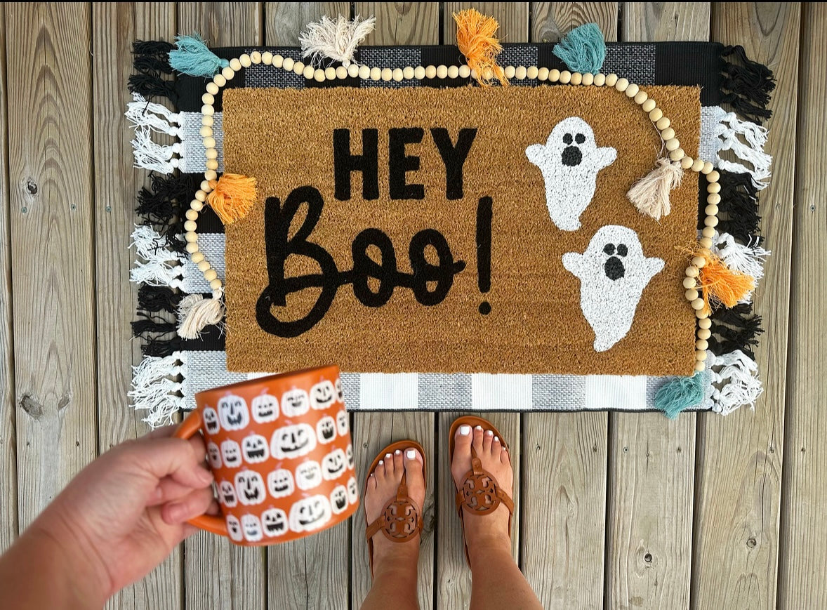 Hey boo ghosts doormat